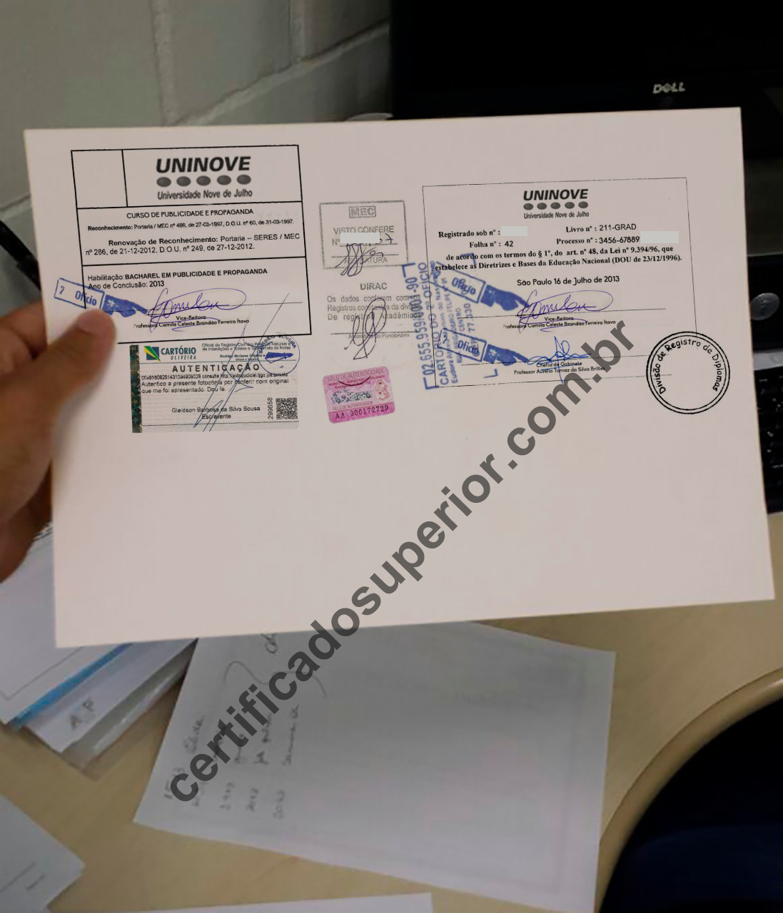 Vendo diploma uninove