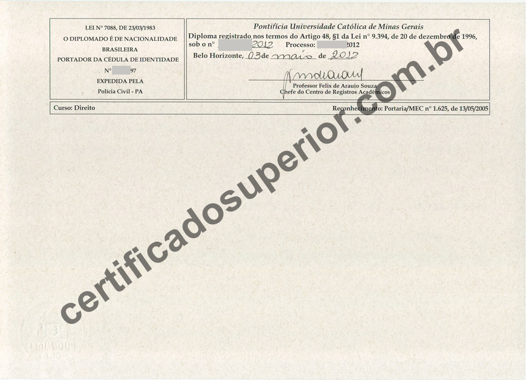 Vendo diploma PUC